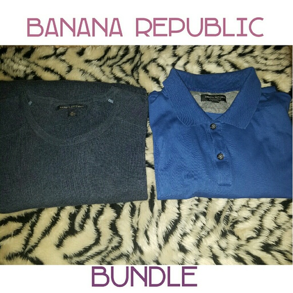 Men's  Blue Banana Republic Sweater and Shirt