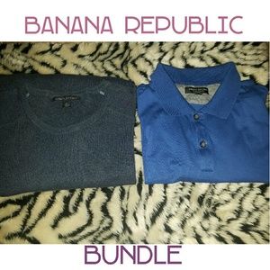 Men's  Blue Banana Republic Sweater and Shirt