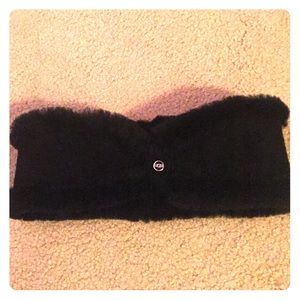 UGG sheepskin black winter headband