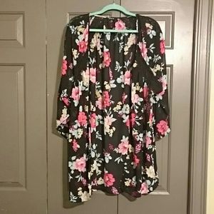 Torrid sheer floral print kimono