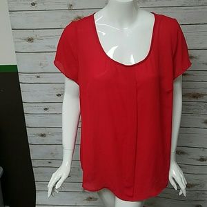 NY COLLECTION WOMAN red top blouse
