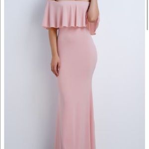 Blush pink maxi dress