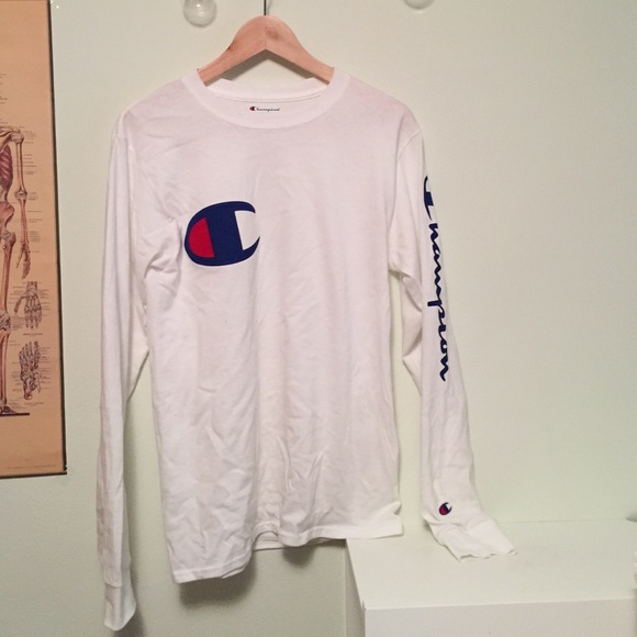 White Longsleeve Champion T
