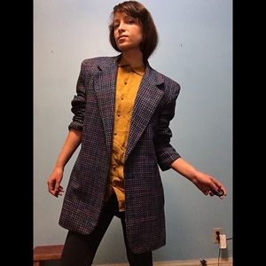 Vintage 1980s rainbow tweed blazer
