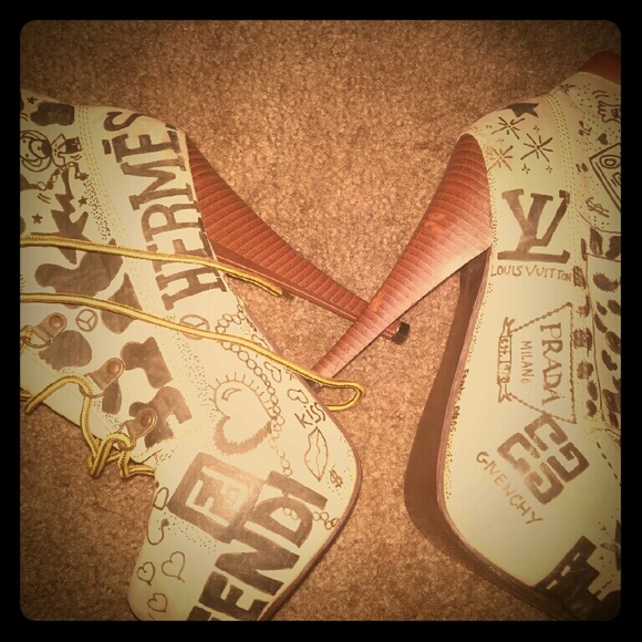 Tim Inspired Hand drawn boots