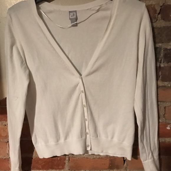 White cardigan