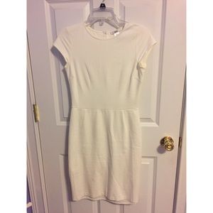 Off white shirt Sleeved Bodycon Dress