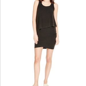 DKNY Jeans Black Draped Sleeveless Dress