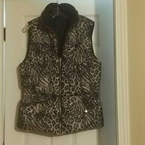Puffer Vest leopard print