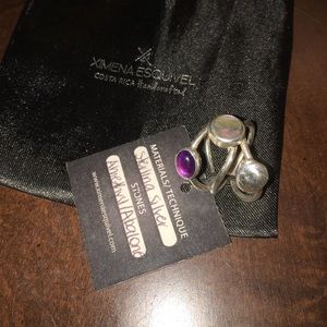 Ximena Esquivel Sterling Silver Stone Ring
