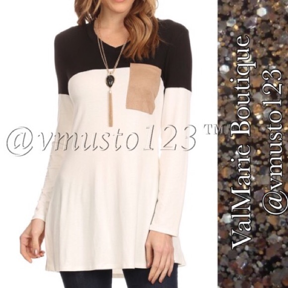 💟 Asymmetrical Long Sleeve Tunic Top - Picture 3 of 4