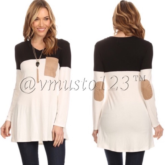 💟 Asymmetrical Long Sleeve Tunic Top - Picture 2 of 4