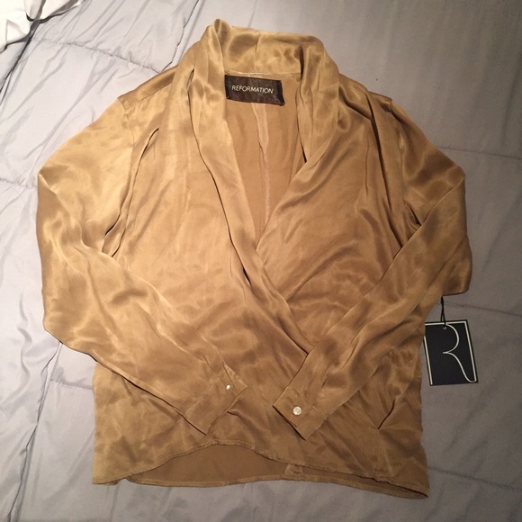 Vintage Reformation Surplice Blouse