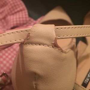 Nude Ankle Strap Heels