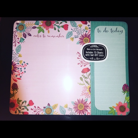 2 NEW Make a List Floral Pads
