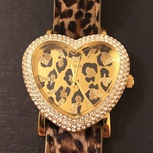 Guess leather watch with