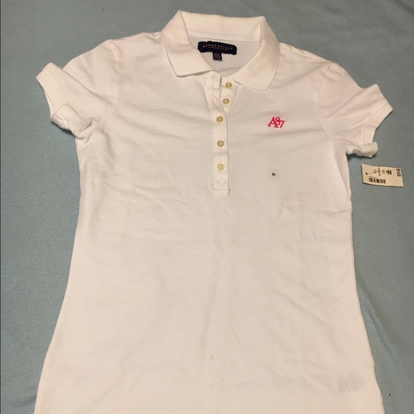 Aeropostale women's white collar Shirt