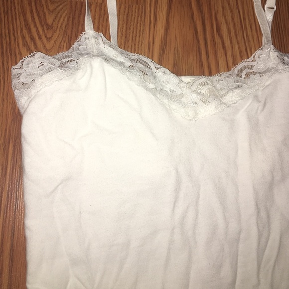 White lacy tank
