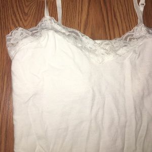 White lacy tank
