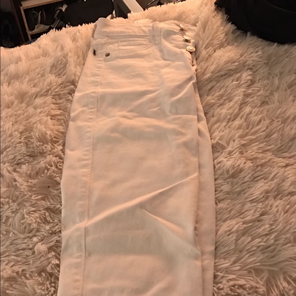 A&F White Jeans