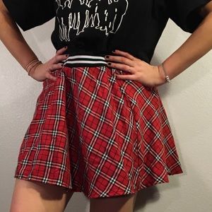 plaid skirt