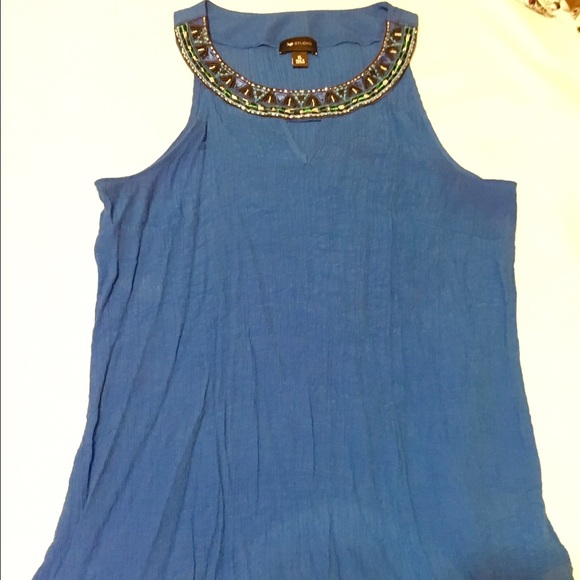 Royal blue blouse