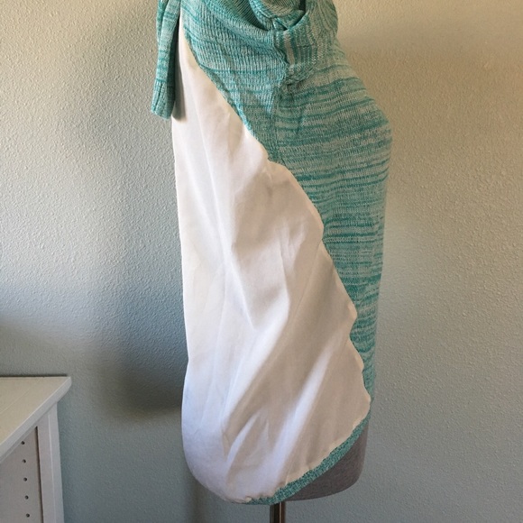 ✨Kensie Blue Sweater with Sheer Accents - Picture 3 of 4