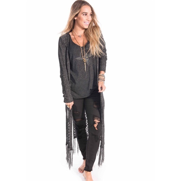 🆕 Charcoal Deconstructed Cardigan - Picture 2 of 3