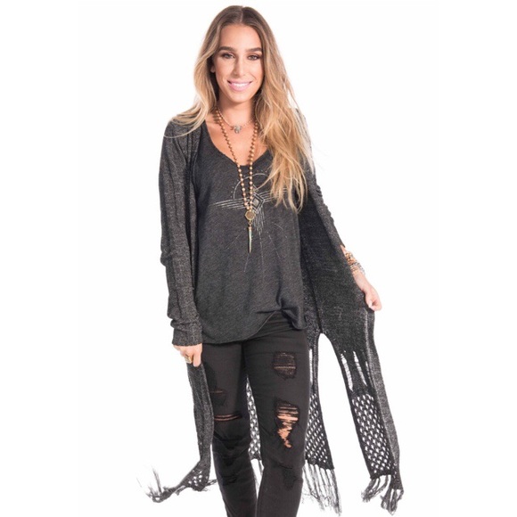 🆕 Charcoal Deconstructed Cardigan - Picture 3 of 3