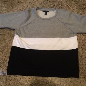 Striped Neutral Crewneck Sweatshirt