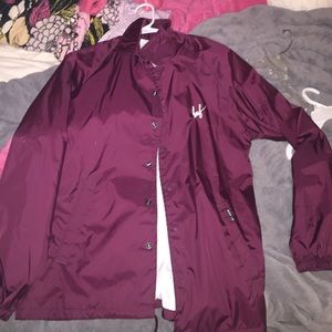 Maroon huf windbreaker