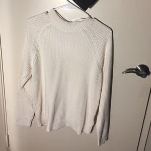 White knit sweater