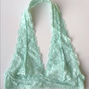 FINAL SALE!! Aquamarine Scalloped Lace Bralette.