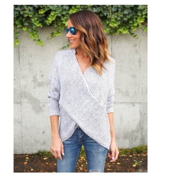 Beautiful crossover sweater. Trades/Offers Welcome