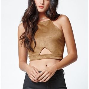 Kendal and Kylie suede tank