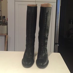 Helmet Lang tall boots in black