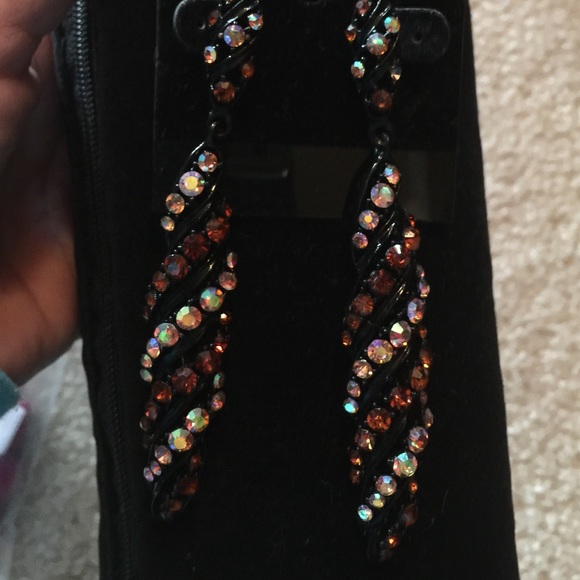 New topaz and AB stone earrings