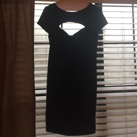 Black dress with cutout