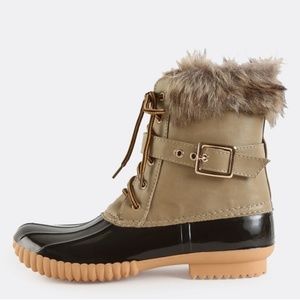 Faux Fur Duck Boots
