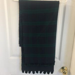 NWT J Crew Tartan Plaid Wrap Scarf blue green!