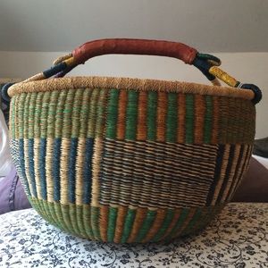 Multi Colored Ghana Basket.