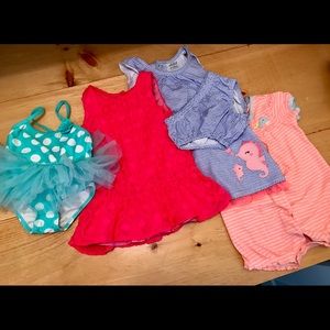 12 months spring/summer lot with bathing suit