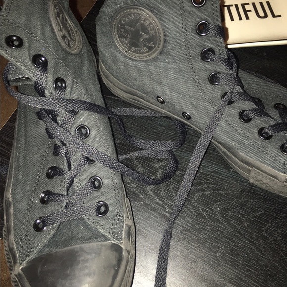 All Black Converse HighTops