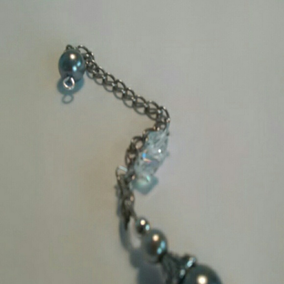 Bridal Victorian Grey Pearl Silver Bracelet - Picture 3 of 4