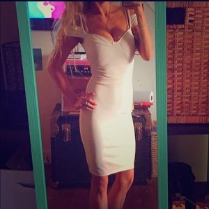 Pink Bodycon off the shoulder dress