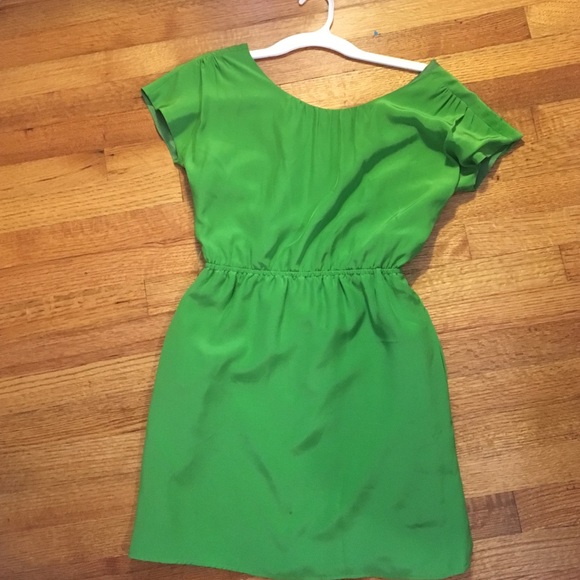 Leona green silk dress