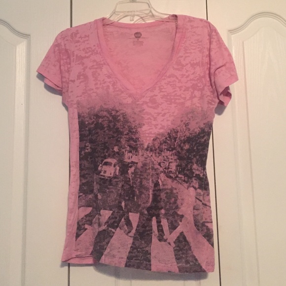 Tops - Pink Beatles v-neck