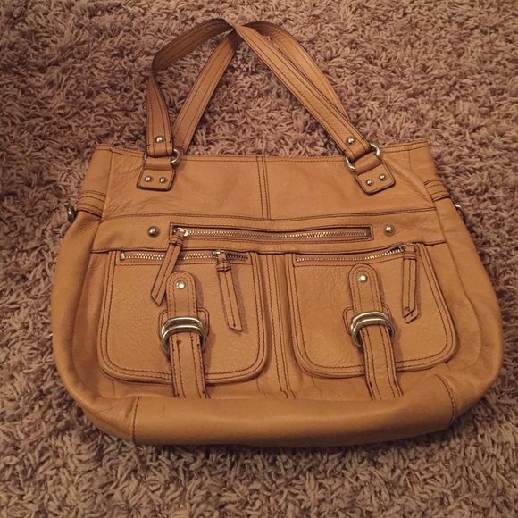 Tan leather, satchel purse!!