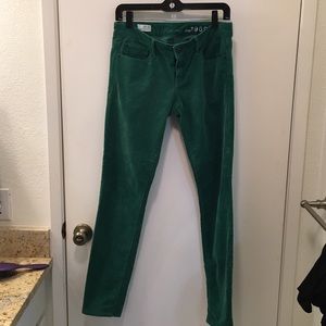 Gap Always Skinny Green Corduroy Pants