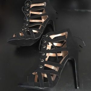 Women's Size 6 New Lace Up Caged Heels